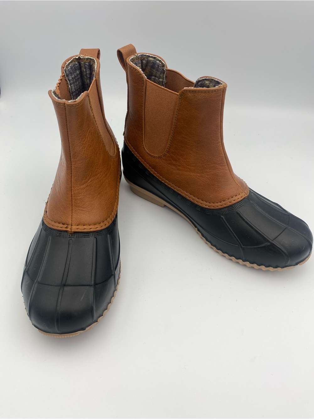 Magellan Outdoors Brown and Black Waterproof Chelsea Duck Boots